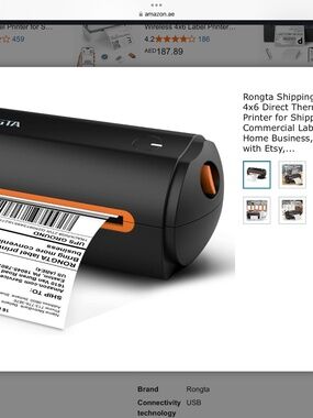 Rongta 4x6 Direct Label Printer. Open Box